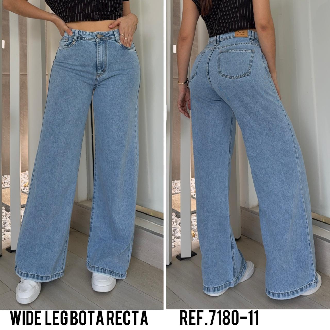 7180-11 PD JEANS WIDE LEG BOTA RECTA