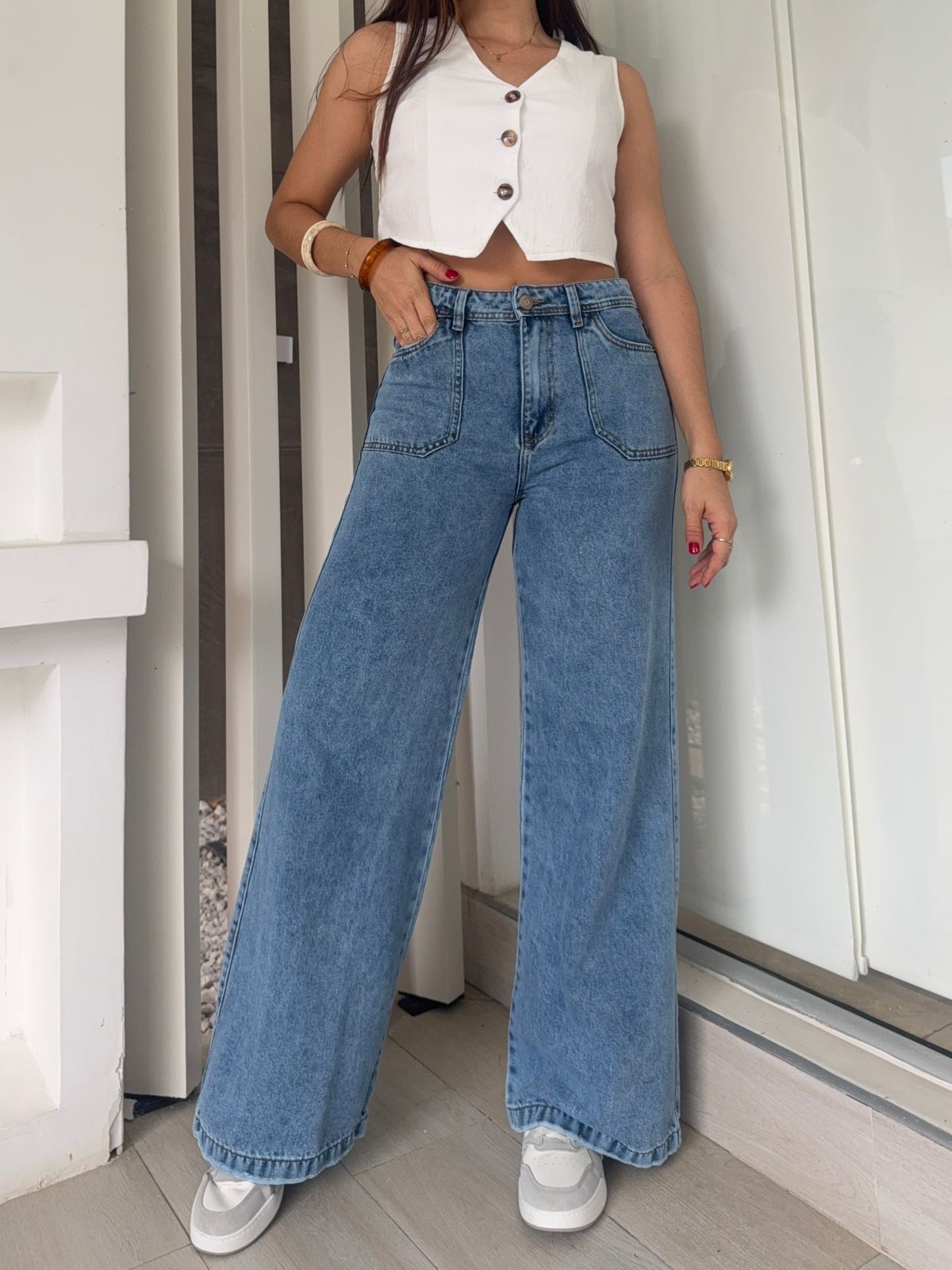 7511 PD JEANS WIDE LEG BOTA RECTA